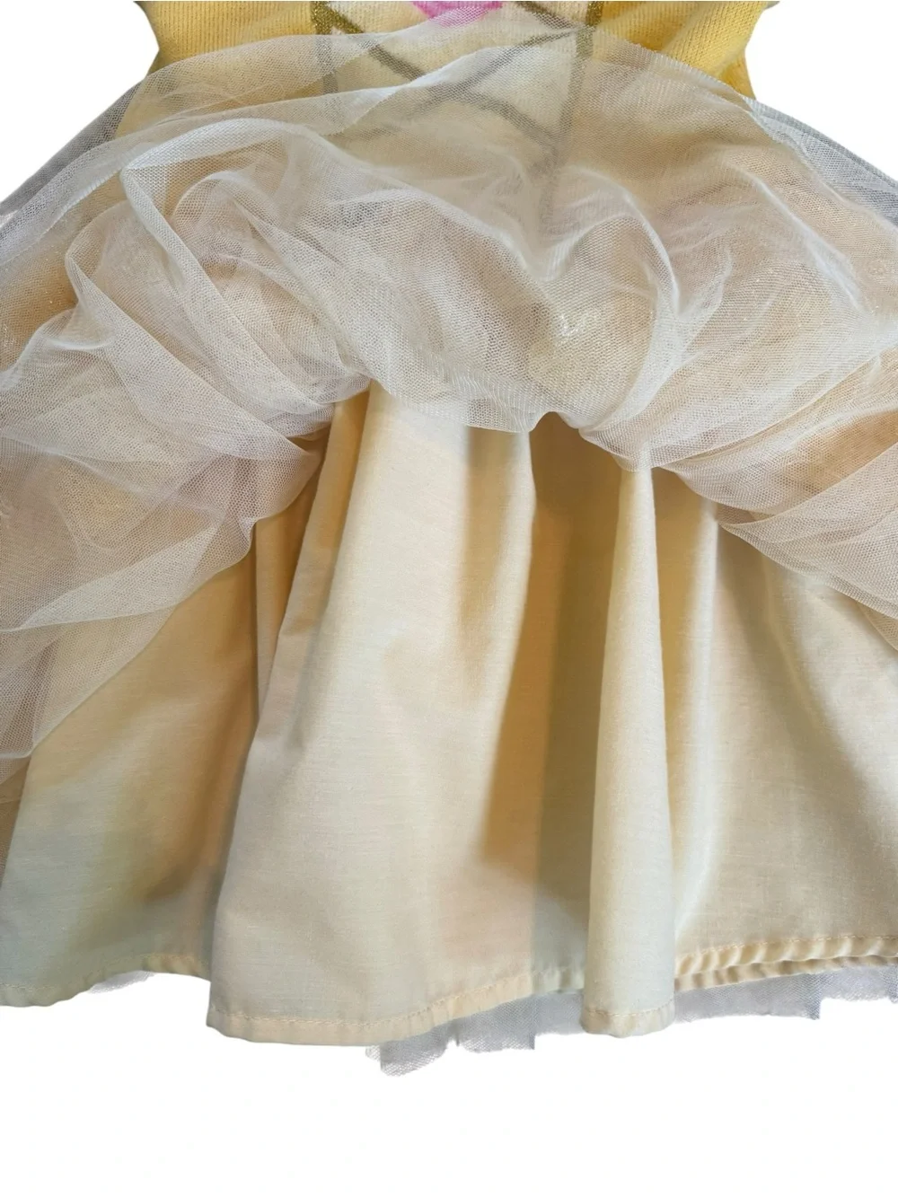 Girls 5T Disney Princess Belle Beauty & The Beast Cosplay dress EUC